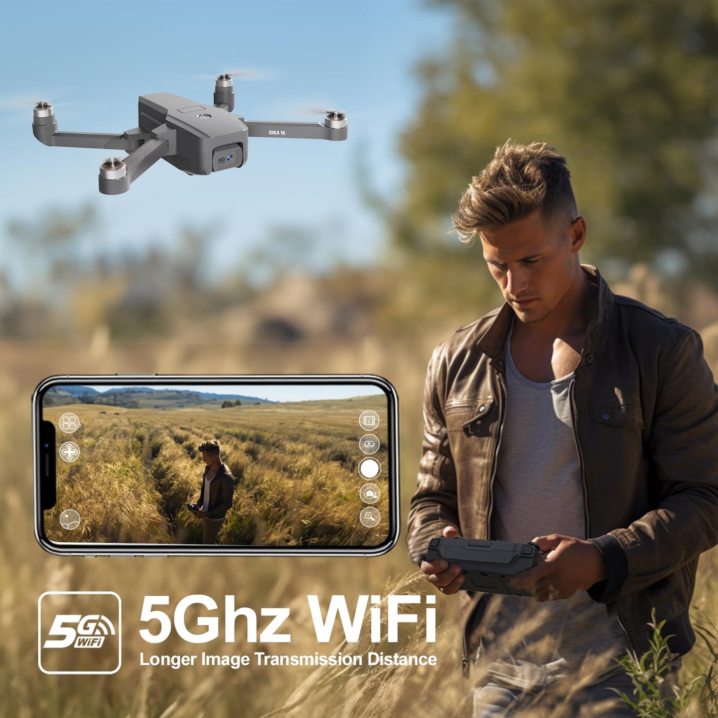 TTROARDS 16P-D Brushless Motor Drone with 4K Camera for Adults 5G Wifi Adjustable Lens Wind protection level 4 One Touch Takeoff/Landing Altitude 40KM/H Hold Mini Foldable Drone RC Quadcopter