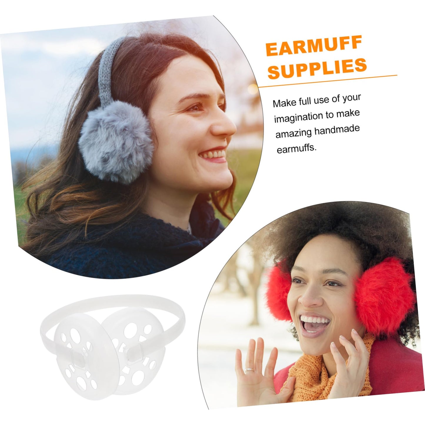 Gogogmee 4 Pcs Warm Earmuff Frame Kit Ear Muff Inner Rack Supplies Women Earmuff Making Frame and Replacement Parts for Comfort