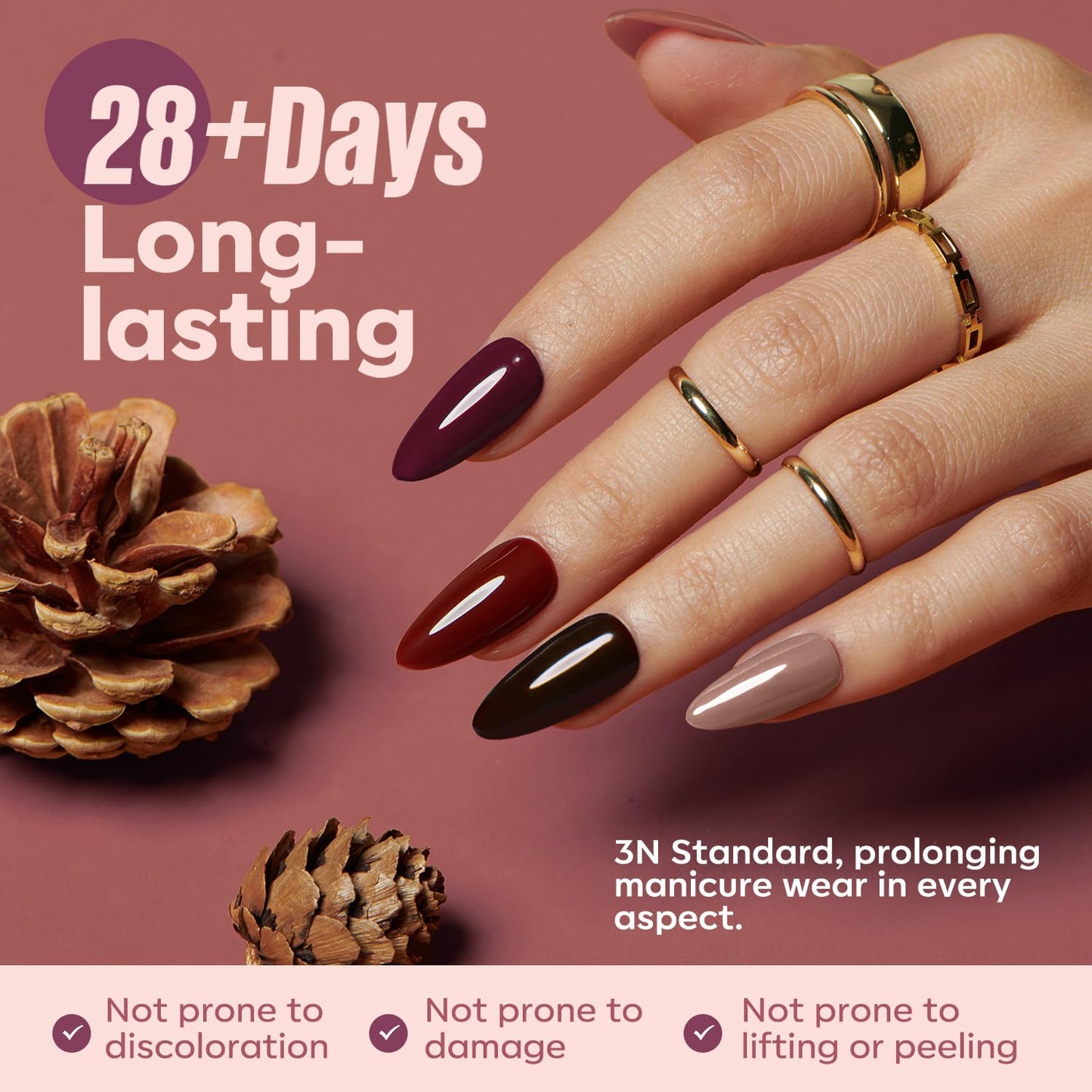 MEFA 19 Pcs Gel Nail Polish Kit with U V Light, 12 Colors Gel Nail Polish Set with Base Top Coat Burgundy Red Champagne Gold Gel Soak Off Purple Manicure Tools Beginners Salon Art DIY for Women