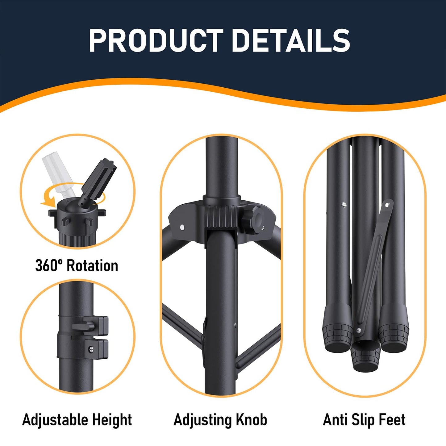 Hemndic Wig Stand with Head, Height Adjustable Wig Stand, Wig Head Stand with Mannequin Head with Extra Wig head Clamp Stand, Black