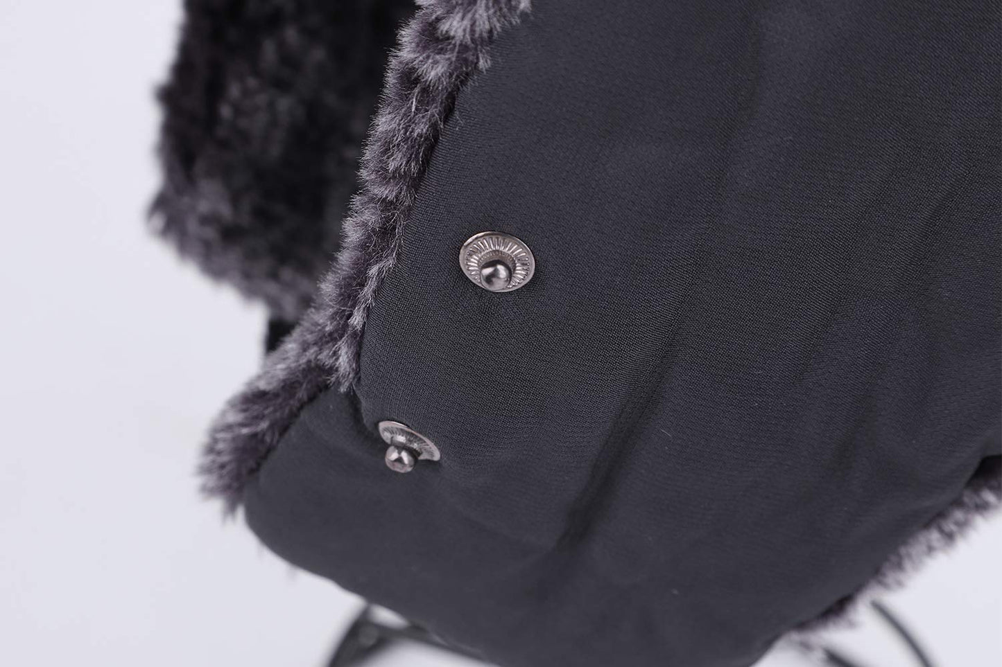 Faux Fur Cap Hat with Brim Outdoor Windproof Winter Warm Balaclava Face Cover Mask Ushanka Earflap Fur Baseball Cap Hat Holiday Travel Christmas Birthday Gift for Men Women Teen Junior Boy Girl Gray