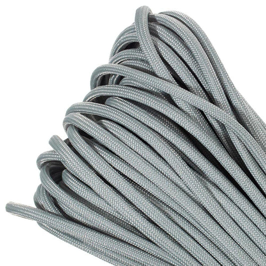 Paracord Planet Genuine Type III 550lb Paracord – Nylon Cord in Solid, Multi, and Reflective Colors – Silver Gray (10 ft)