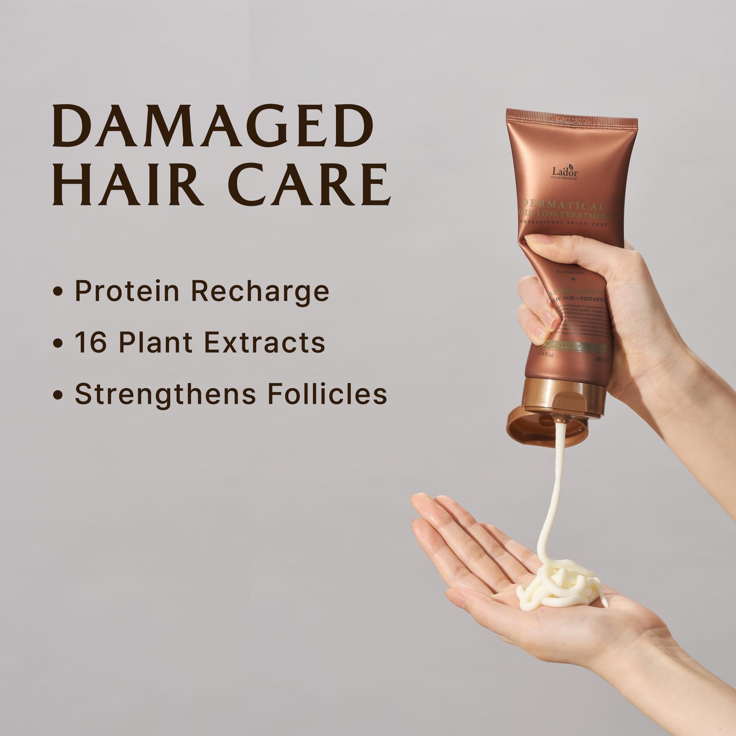 LA'DOR Dermatical Nourishing Strengthening Hair Mask Treatment - Hydrating Deep Conditioner for Dry Damaged Thinning Hair to Silky Hair Korean Haircare LADOR