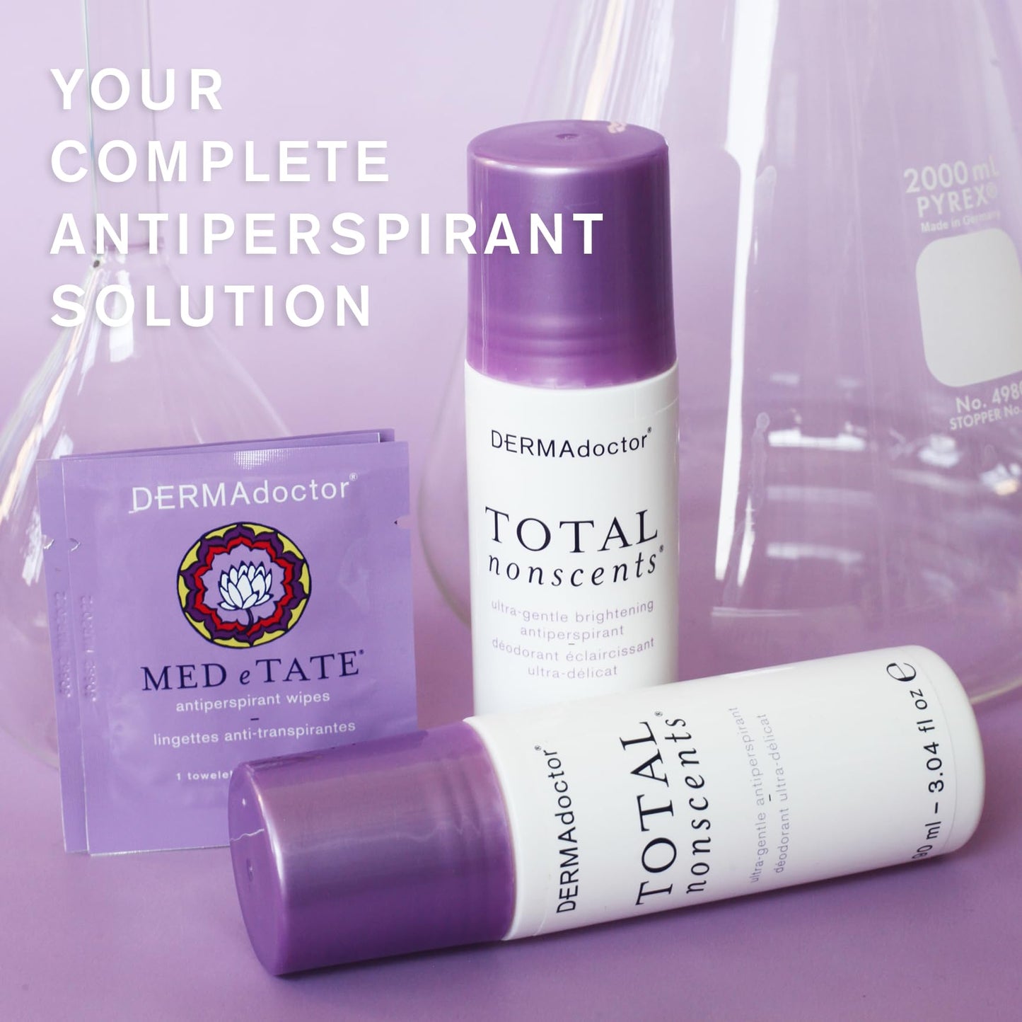 DERMAdoctor Antiperspirant Wipes, Dermatologist Formulated Hyperhidrosis Treatment for Body, Hands and Feet Anti Sweat Wipes, Hypoallergenic Deodorant, Individually Wrapped - 10 Count