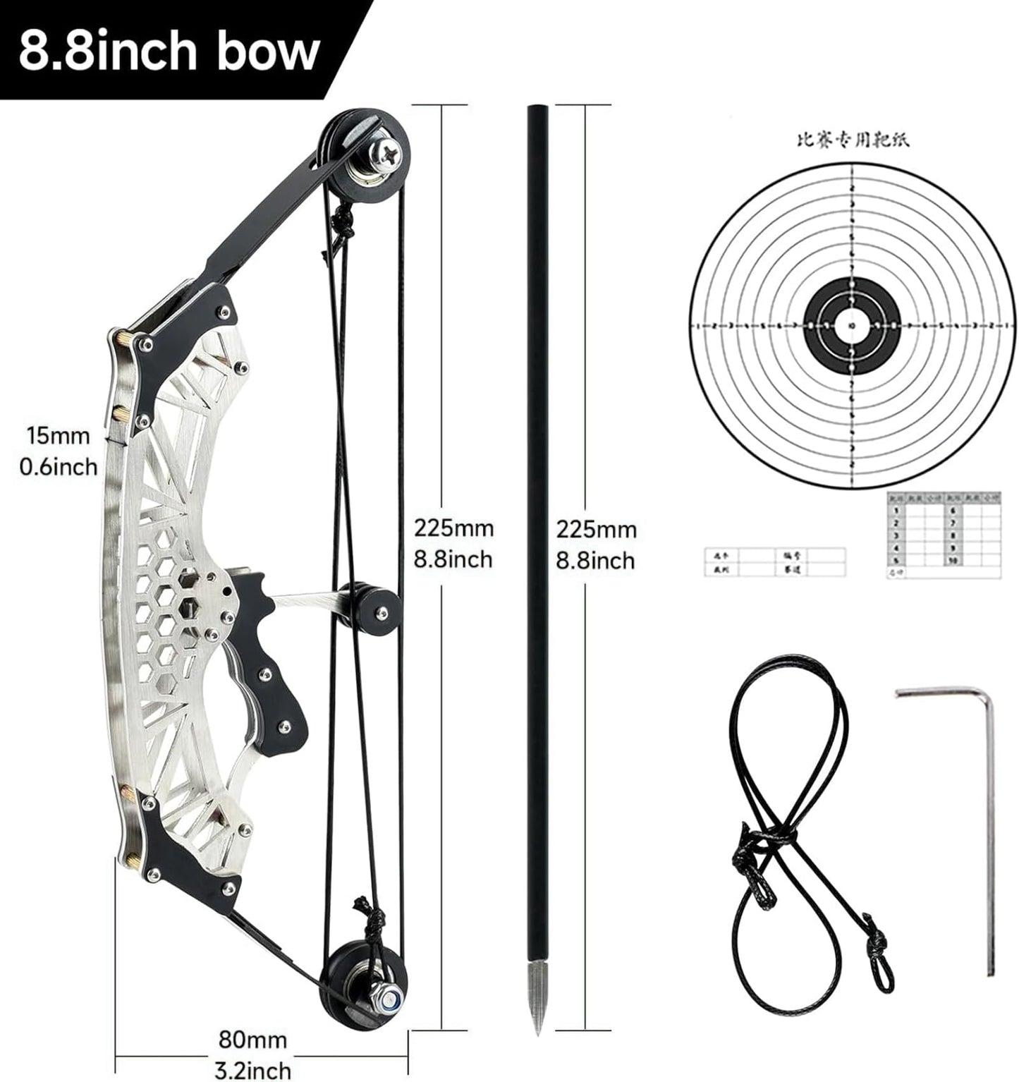 Compound Bow Archery Set Professional Competition Professional Training Outdoor Adventure Black Hexagonal Large Style