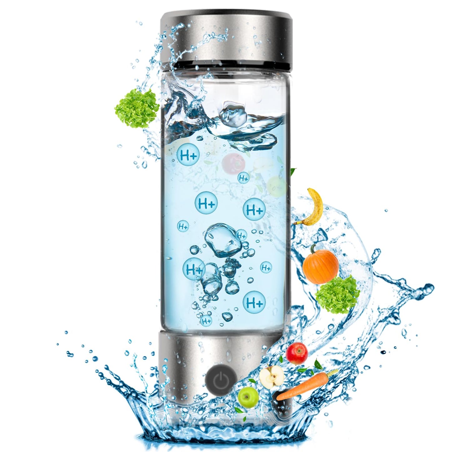 Fakllod Hydrogen Water Bottle Generator, Portable Rechargeable aquahealth Hydrogen Water, Hydrogen Water Ionizer Machine, with SPE/PEM Technology, for Home Office Travel Fitness Drinking