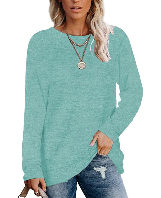 UQOIIL Oversized Sweaters For Women Plus Size Casual Winter Fashion Clothes Green XL