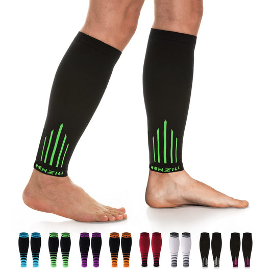 NEWZILL Compression Calf Sleeves (20-30mmHg) for Men & Women - Perfect Option to Our Compression Socks - for Running, Shin Splint, Medical, Travel, Nursing, Cycling (S/M, Green)