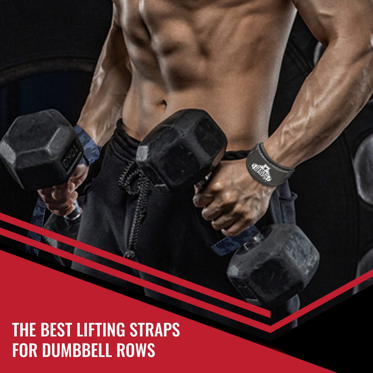 Bear Grips Lifting Straps Gym, Wrist Straps for Weightlifting, Gym Straps, Weightlifting Straps, Deadlift Straps, Weight Lifting Straps for Men, Weight Straps Lifting Women, 2 Lifting Strap Black Camo