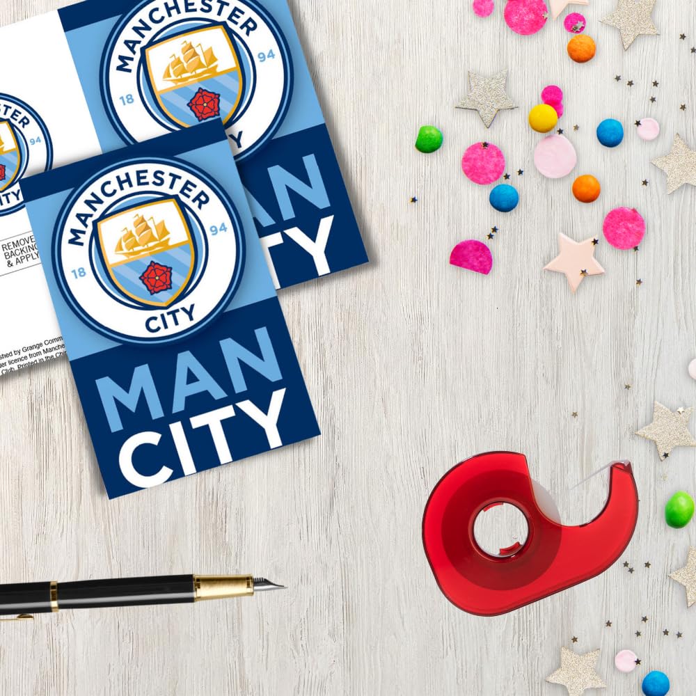 Manchester City FC Paper Gift Wrap Sheets Set (One Size) (Blue/White)