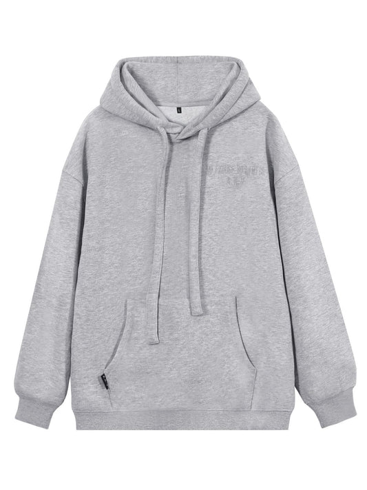Kniffi Hoodies for Women Warm Fleece Hooded Sweatshirt Casual Winter Pullover Tops Light Gray L