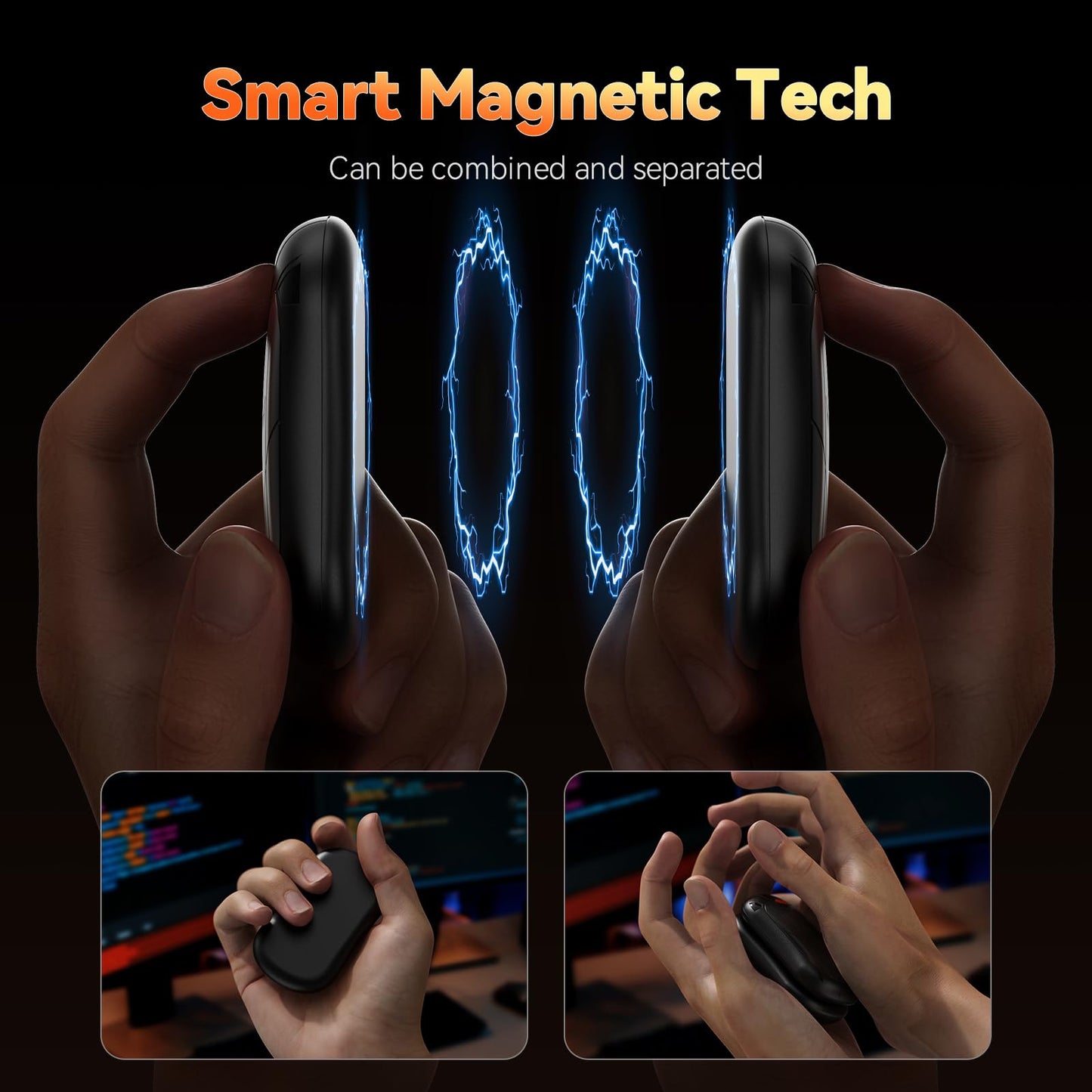 Rechargeable Hand Warmers - 2 Pack 4000mAh Electric Hand Heater, with AI Smart Chip 15 Hours Long Lasting, Heat Portable Pocket Heater, for Women, Men, 2024 Top