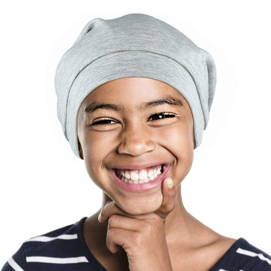 Alnorm Teenagers Cozy Satin Lined Jersey Beanie Light Gray