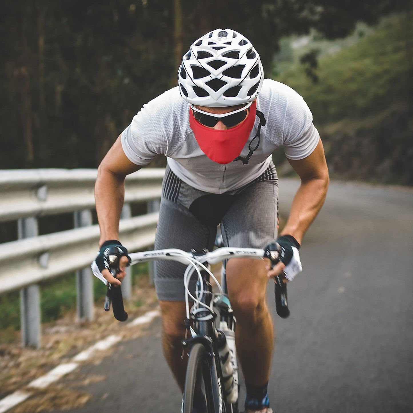 GANWAY 7 Pieces Ski Mask Balaclava Full Face Mask for Men Women Outdoor Sports Windproof UV Protection Breathable Red