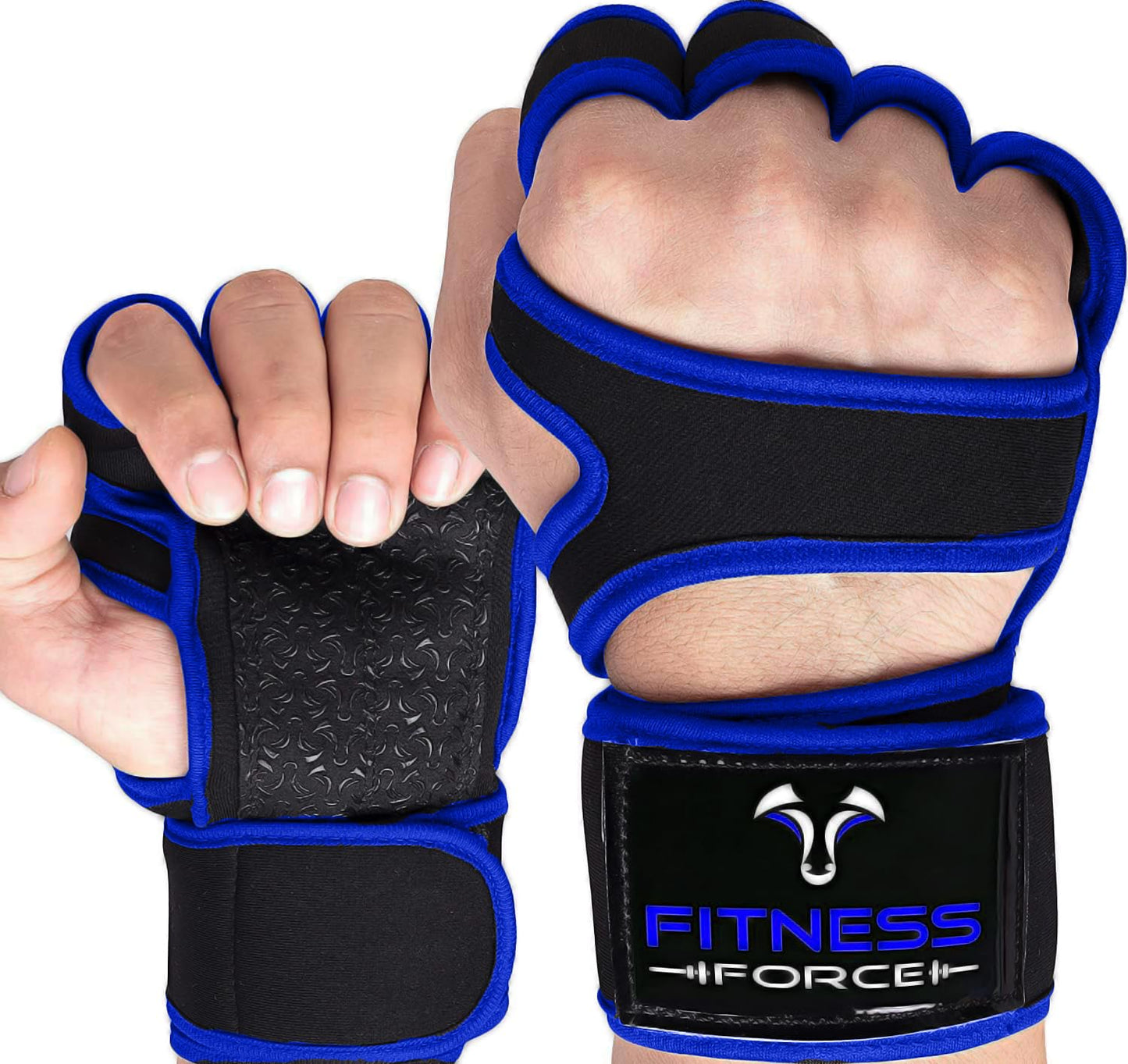 FITNESS FORCE Ventilated Gym Gloves for Men with Built-in Wrist Support for Workouts Weightlifting Gloves Workout Gloves for Women