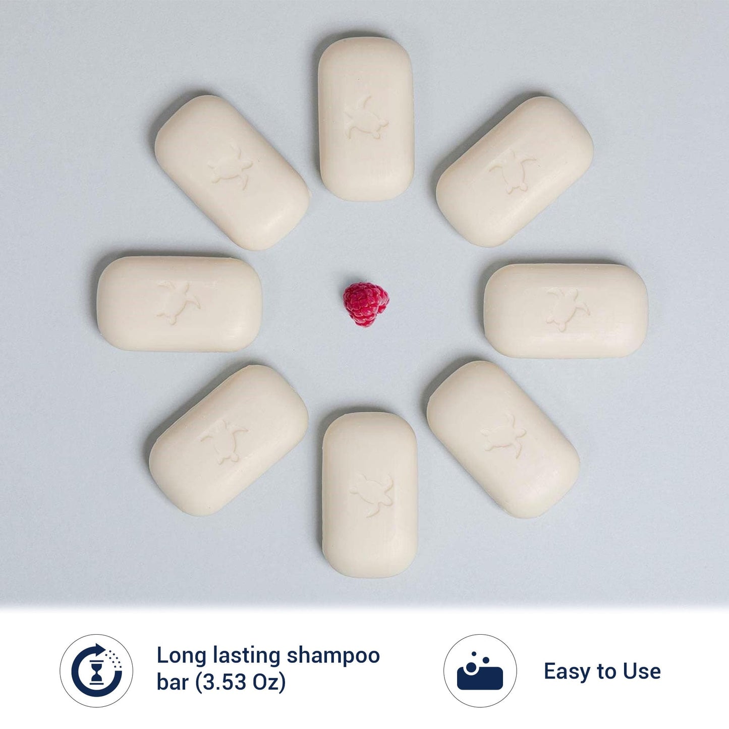 Pacific Spirit Bar Shampoo for normal hair with Coconut Oil & Raspberry, Rich foam, Sulfate-Free, Soap-Free, Zero Waste, Vegan, Eco-Friendly, 3.53 Oz