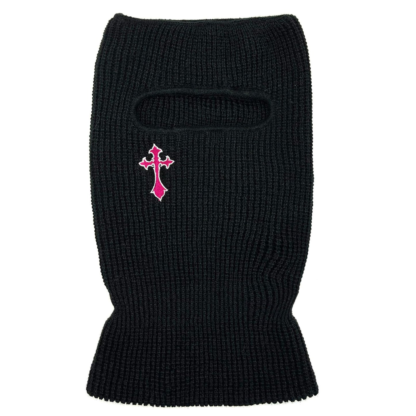 Balaclava Face Mask Winter Empty Top Ski Mask Knitted Full Face Cover for Outdoors (Black)