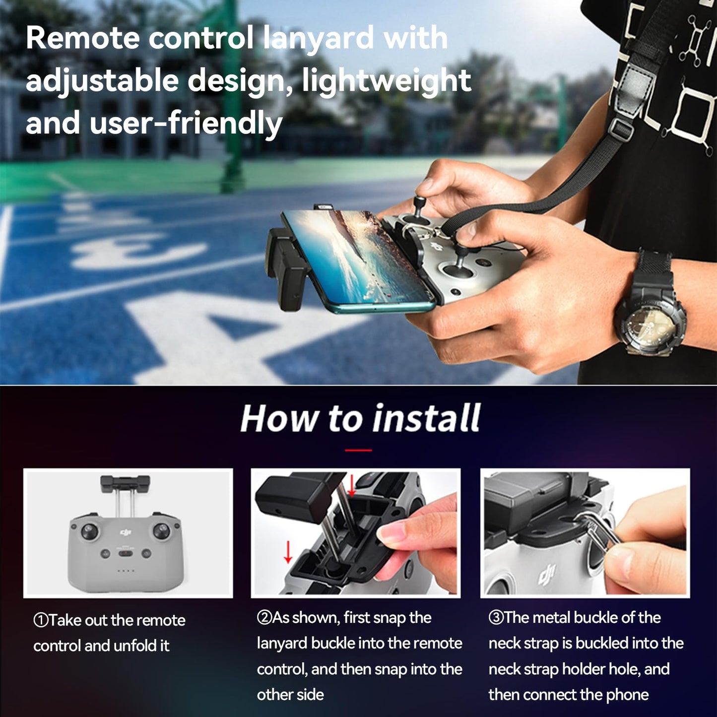 DJI Mini 4K / Mini 2 / Mini 2 SE 5-in-1 Accessories Combo, with Drone Case, Drone Landing Pad, Propeller Holder, RC-N1C Remote Control Lanyard, RC-N1C Remote Control Silicone Cover