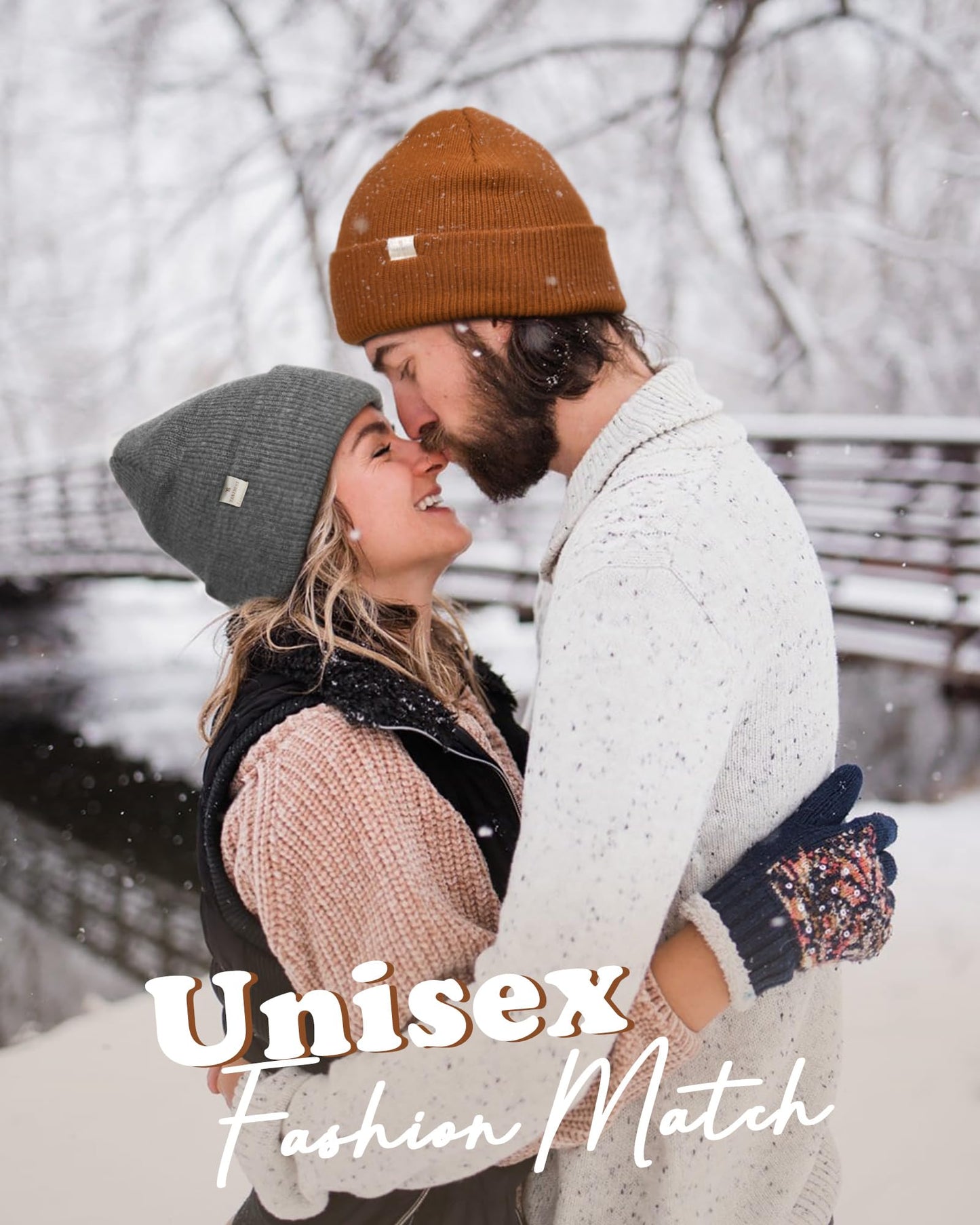 YANIBEST Beanie Hat for Women Men Satin Lined Beanie Hats Winter Hat Womens Cuffed Beanies Knit Skull Cap Warm Ski Hat Unisex Dark Grey