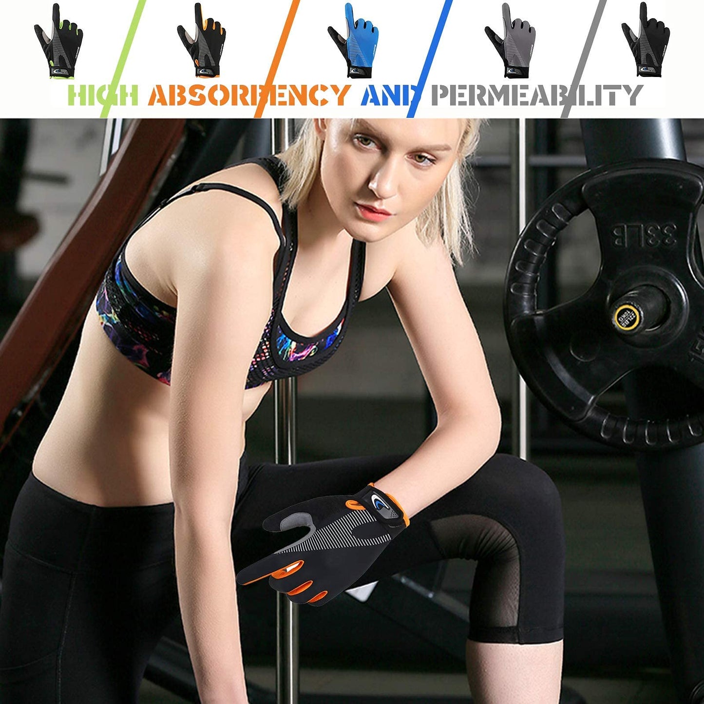 Lorpect Grip Workout Gloves, Full Finger Workout Gloves，Gym Gloves for Weightlifting, Kettlebell, Pull-Ups, Row, Cross Training, WODs, Yoga and Gymnastics Gloves for Men and Women-NO Calluses