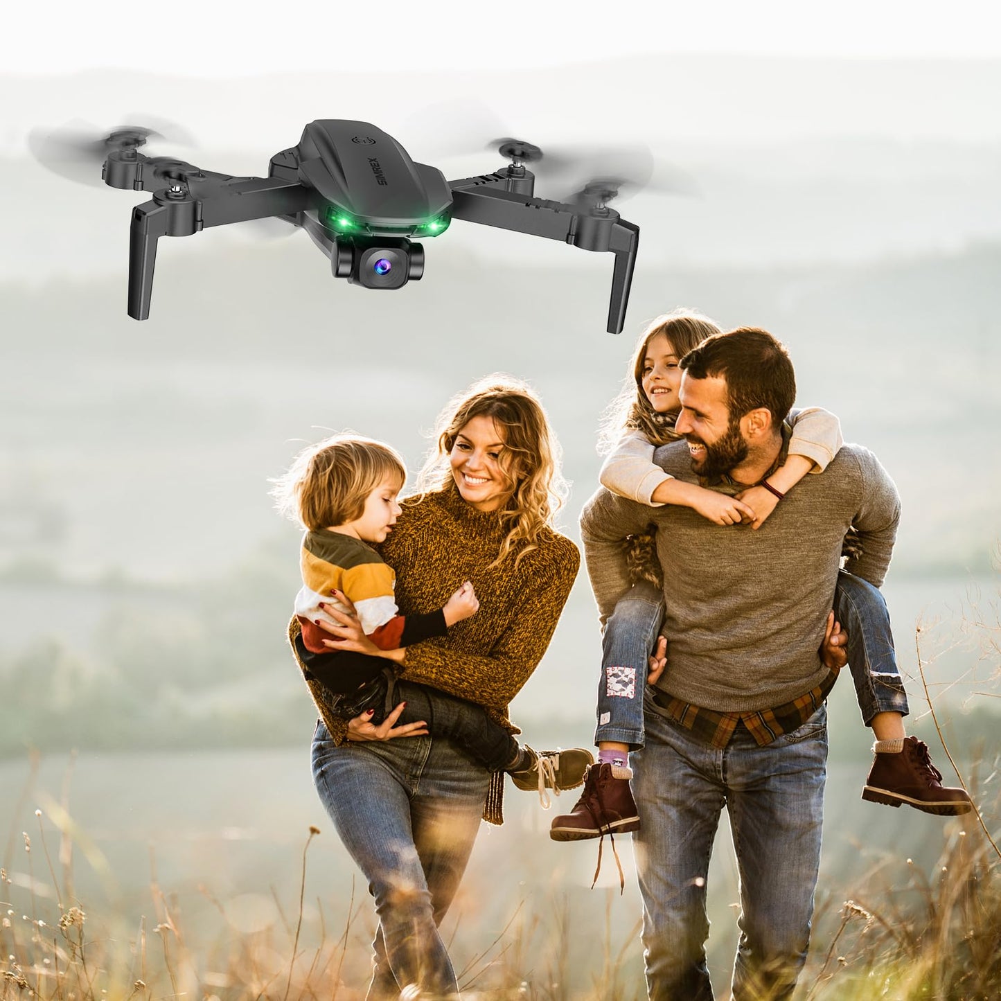 SIMREX Drone With Camera 1080P for Kids And Adults, RC Quadcopter with Altitude Hold, Mini Drone With One Key Start, Waypoint Fly, Headless Mode, 3D Flip, 3 Speeds, Remote Control Drone for Beginners