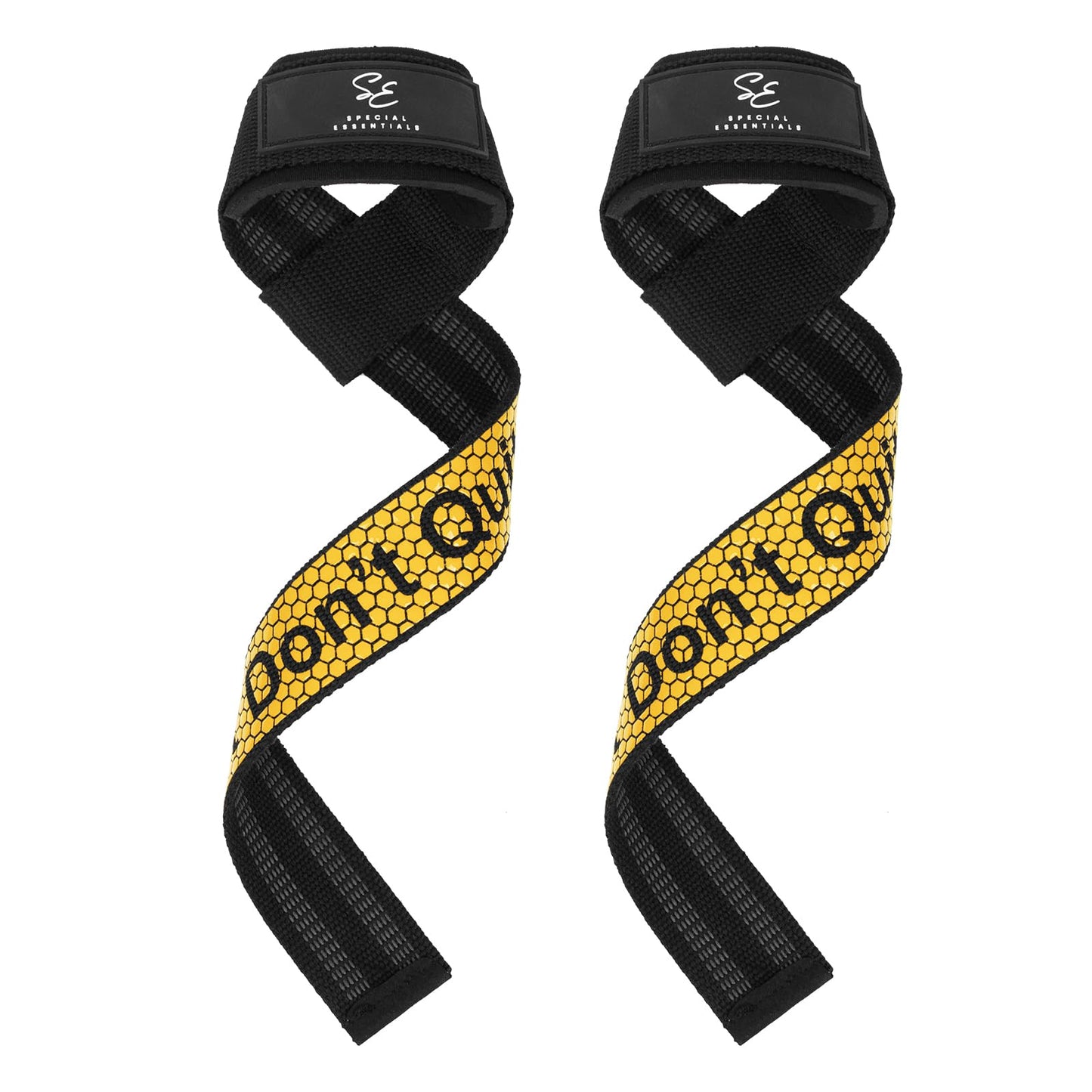 Special Essentials Wrist Straps for Weightlifting - Two-Sided Anti Slip Silicone Grip & Premium Padded Neoprene - Durable Gym Lifting Straps for Men and Women - Ideal for Bodybuilding & Powerlifting