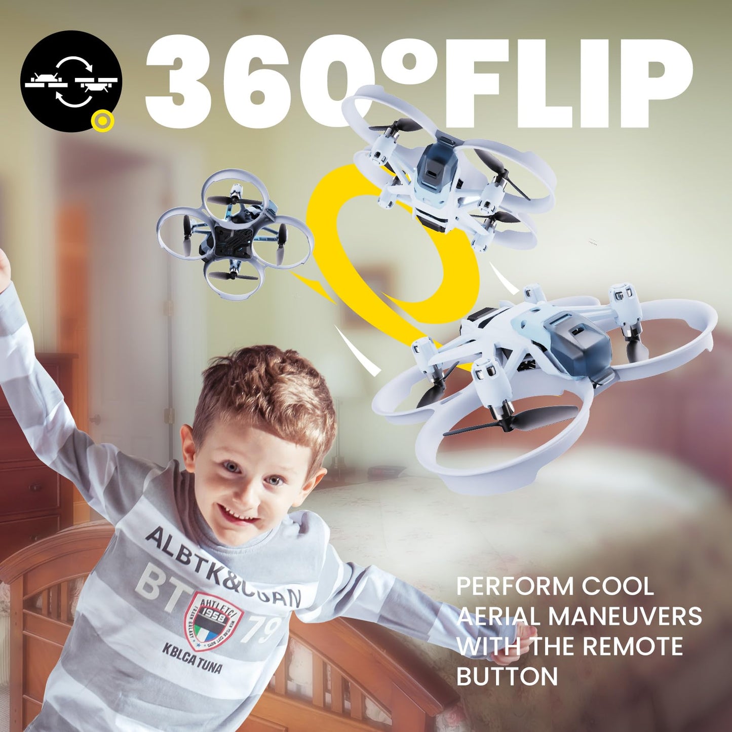 HISINGY Firefly EX Tiny Drones for Kids, Mini Micro Nano Indoor RC Quadcopter for Age 10-15 12-14 Boys,Kids Drone with 3 Speeds,Altitude Hold, 360°Flip, Headless Mode,Long Flight Time