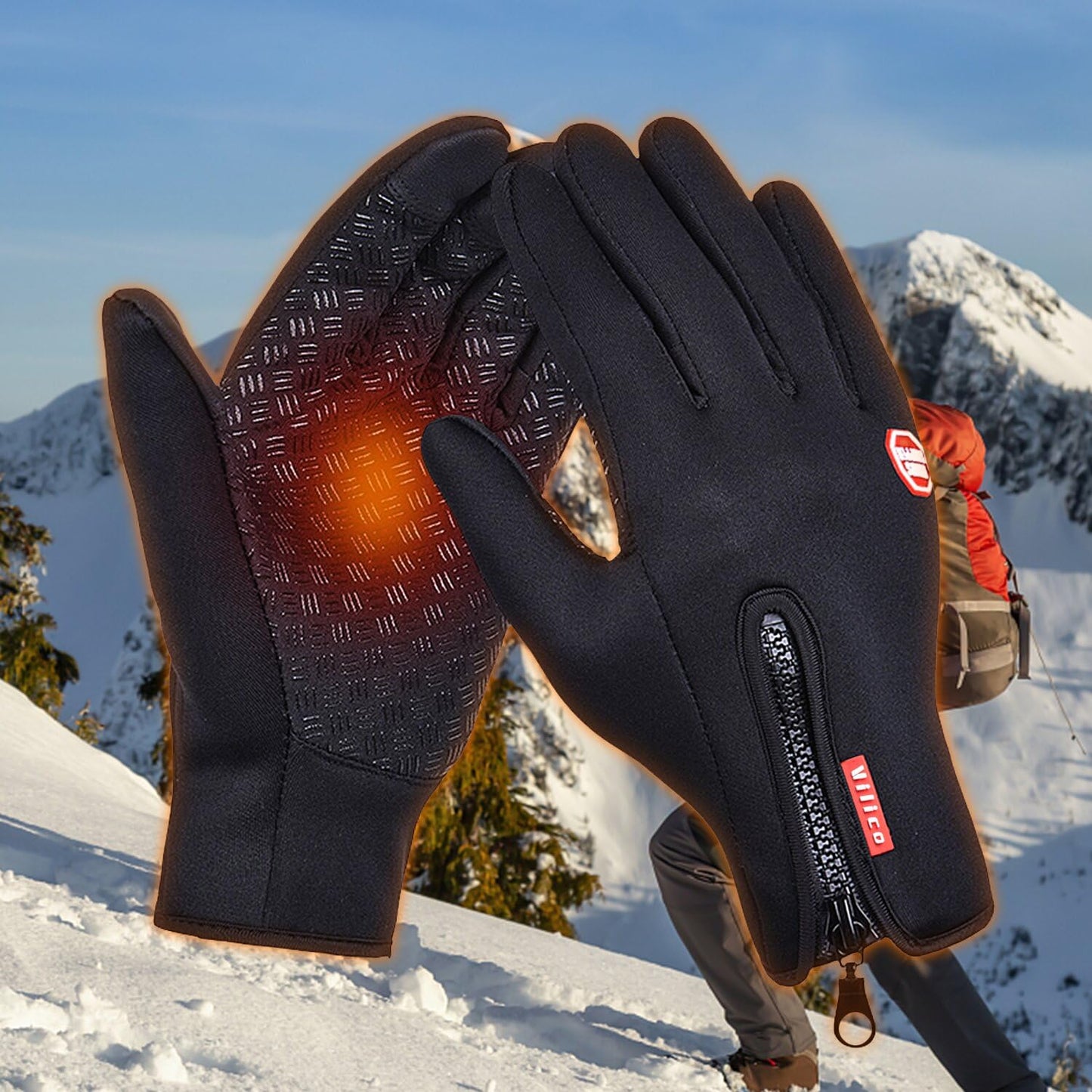 XPSZDBS Winter Gloves Touch Screen Windproof Gloves are Warm and Adjustable.Suitable for Outdoor Running, Cycling, Fishing, Skiing and Other Sports and Work Warm Gloves.