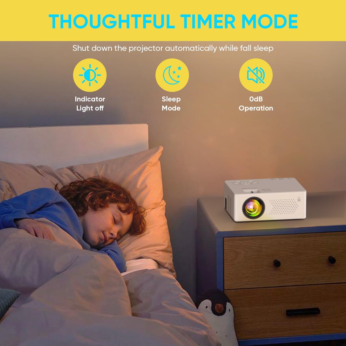 PURSHE Mini Bluetooth Projector, Full HD 1080P Supported Portable Outdoor Movie Projector for iOS, Android, Windows, Compatible with TV Stick/HDMI/Smartphone/PS4/USB [Remote Included]