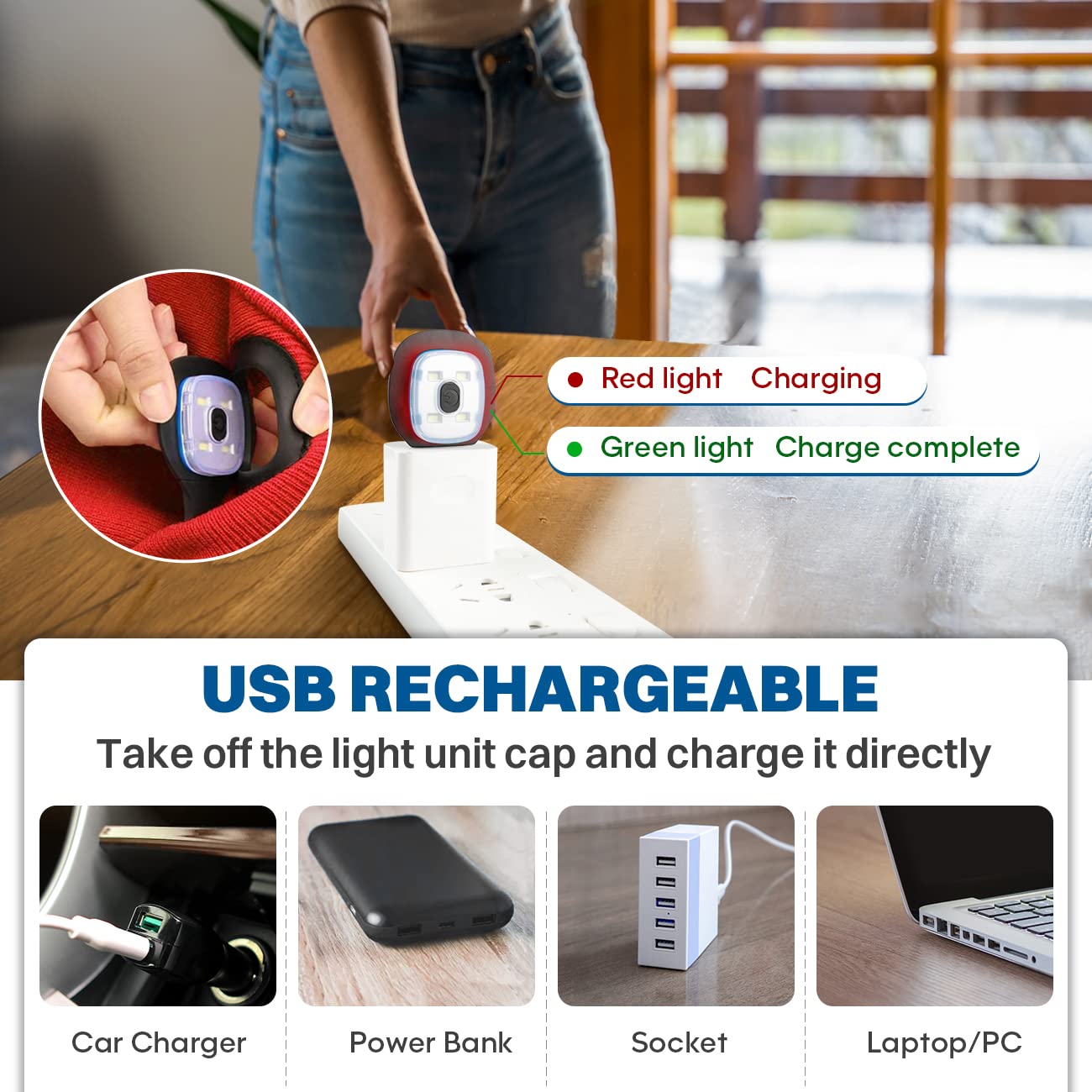 Bosttor LED Beanie Hat with Light, Rechargeable Headlamp Cap, Unisex Winter Warm Knitted Hats, Headlight Flashlight for Running Hiking Camping,Tech Gifts for Men Women Handyman Teens