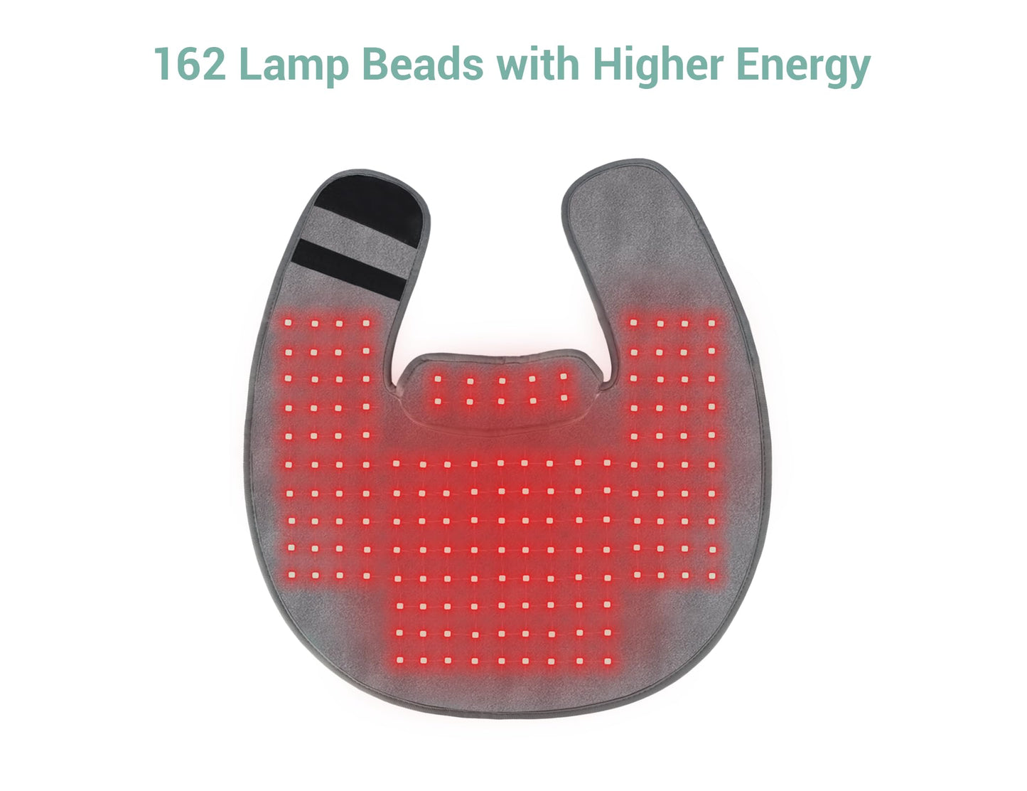 Comfytemp Red Light Therapy for Neck Shoulder Back Pain Relief with 162 LEDs, Infrared Light Therapy Pad for Body, Flexible Near Light Therapy Wrap, 660nm & 850nm