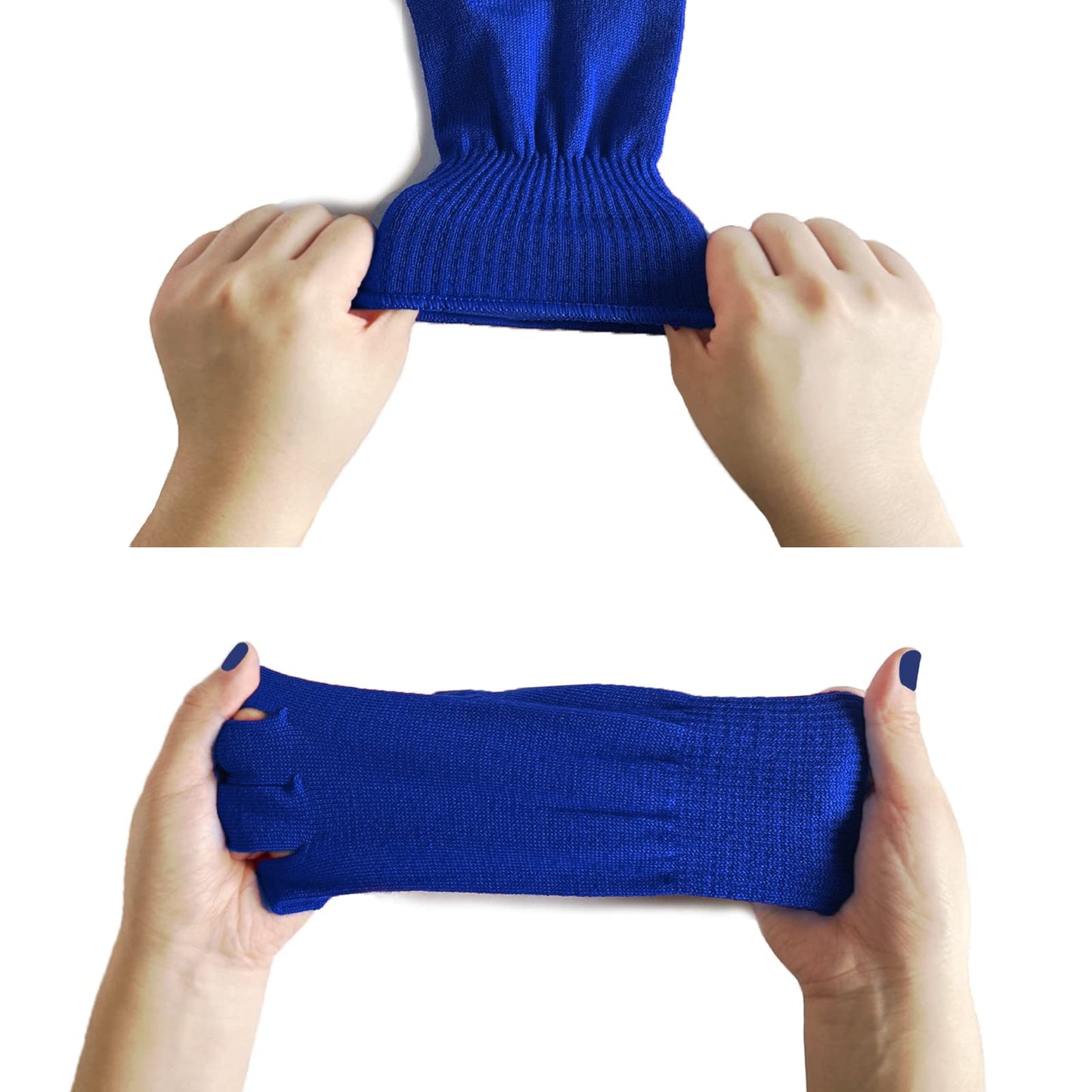 Evridwear Unisex Men Women Merino Wool String Knit Liner Gloves Provide Warmth Cool and Cold Seasons Skiing, Snowboarding, Cycling, Running, Climbing (Blue XL)