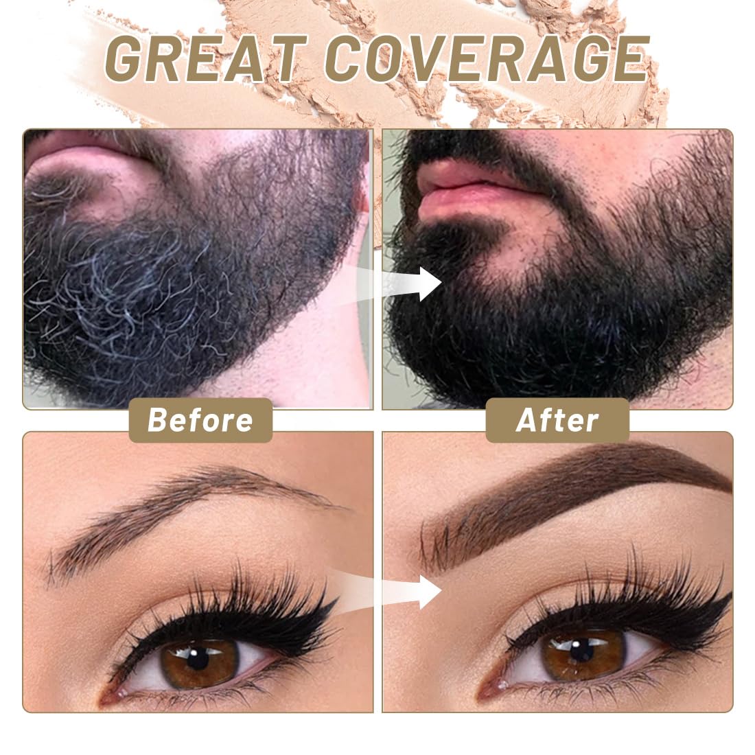 SOVONCARE Instantly Hairline Powder-Maycheer Conceals Gray Hair Loss Shadow Coverage Magic Color Root Touch Up for Women & Men Black 0.35 oz