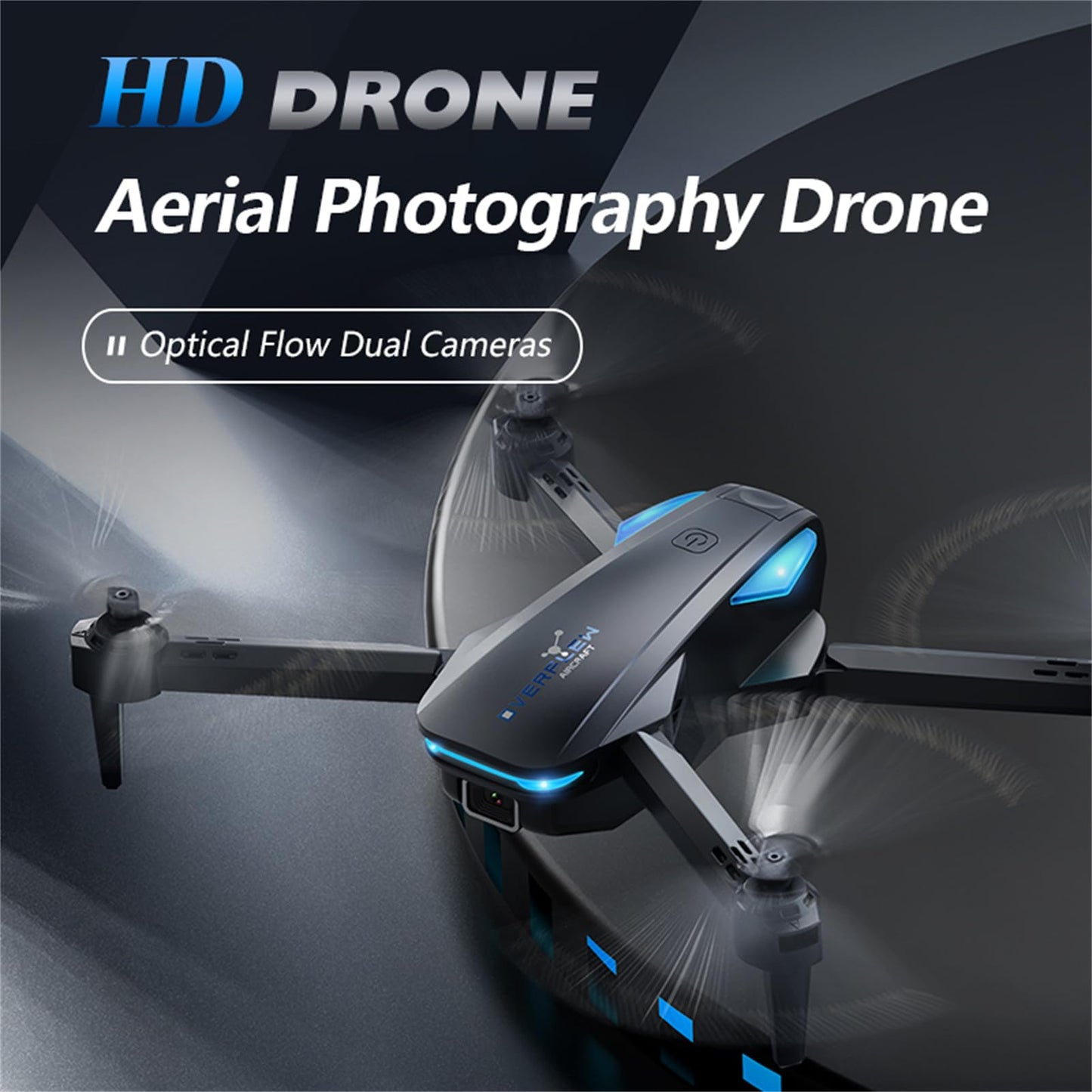 Flypear S20 Drone with 1080P Camera for Adults, Foldable Remote Control Quadcopter with Optical Flow Positioning, Altitude Hold, Headless Mode, Trajectory Flight, 3D Flips, 2 Rechargeable Batteries