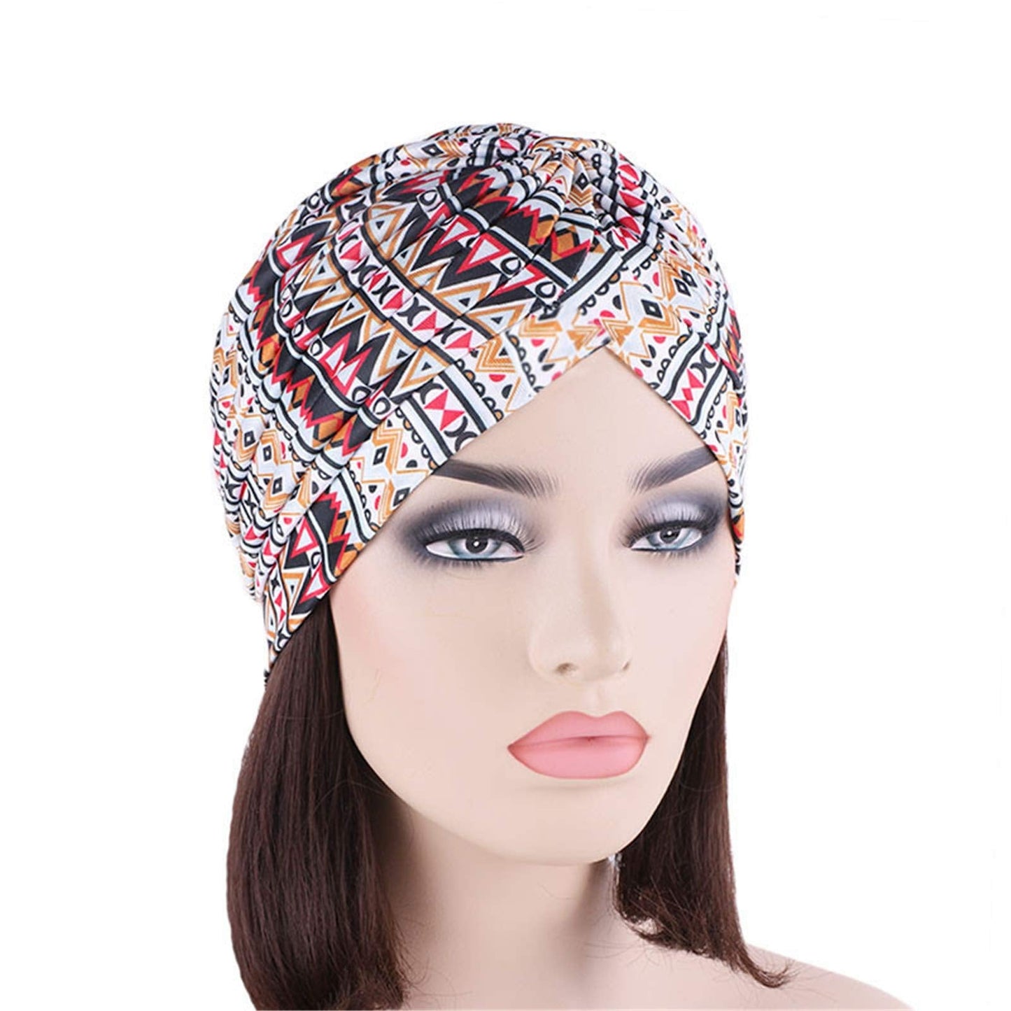 Qhome Women's Rasta Turban Indian Style Head Wrap Cap Hat Hair Cover Headband Various Print Design