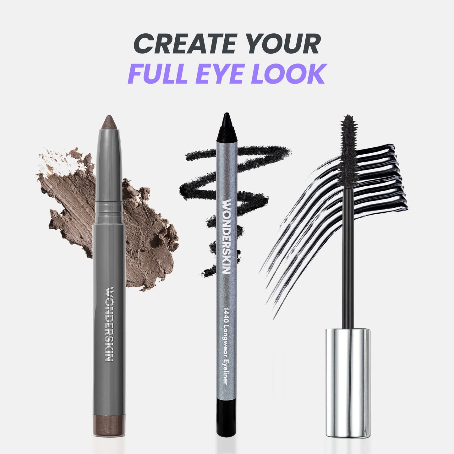 Wonderskin IYKYK Eyeshadow Stick - Longwear Eye Shadow Sticks, Budge-Proof & Waterproof Shimmer Eyeshadow Stick with Built-in Sharpener (Green Smoke)