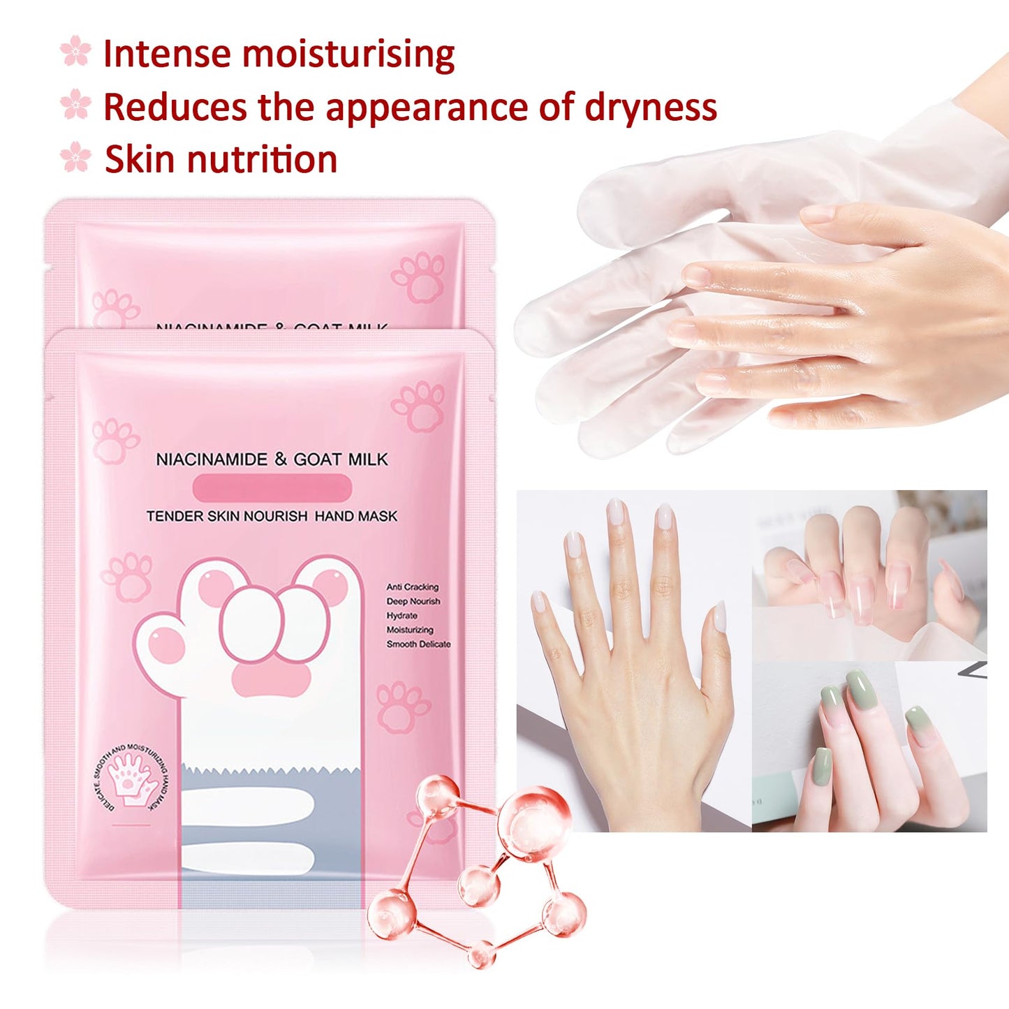PPPanYiDi Hand Masks Moisturizing Gloves,6 Pairs Hydrating Hand Peel Masks Gift Set for Dry Cracked Hands Care,Long-lasting and Non-greasy Hand Moisturizer Gloves for Women C