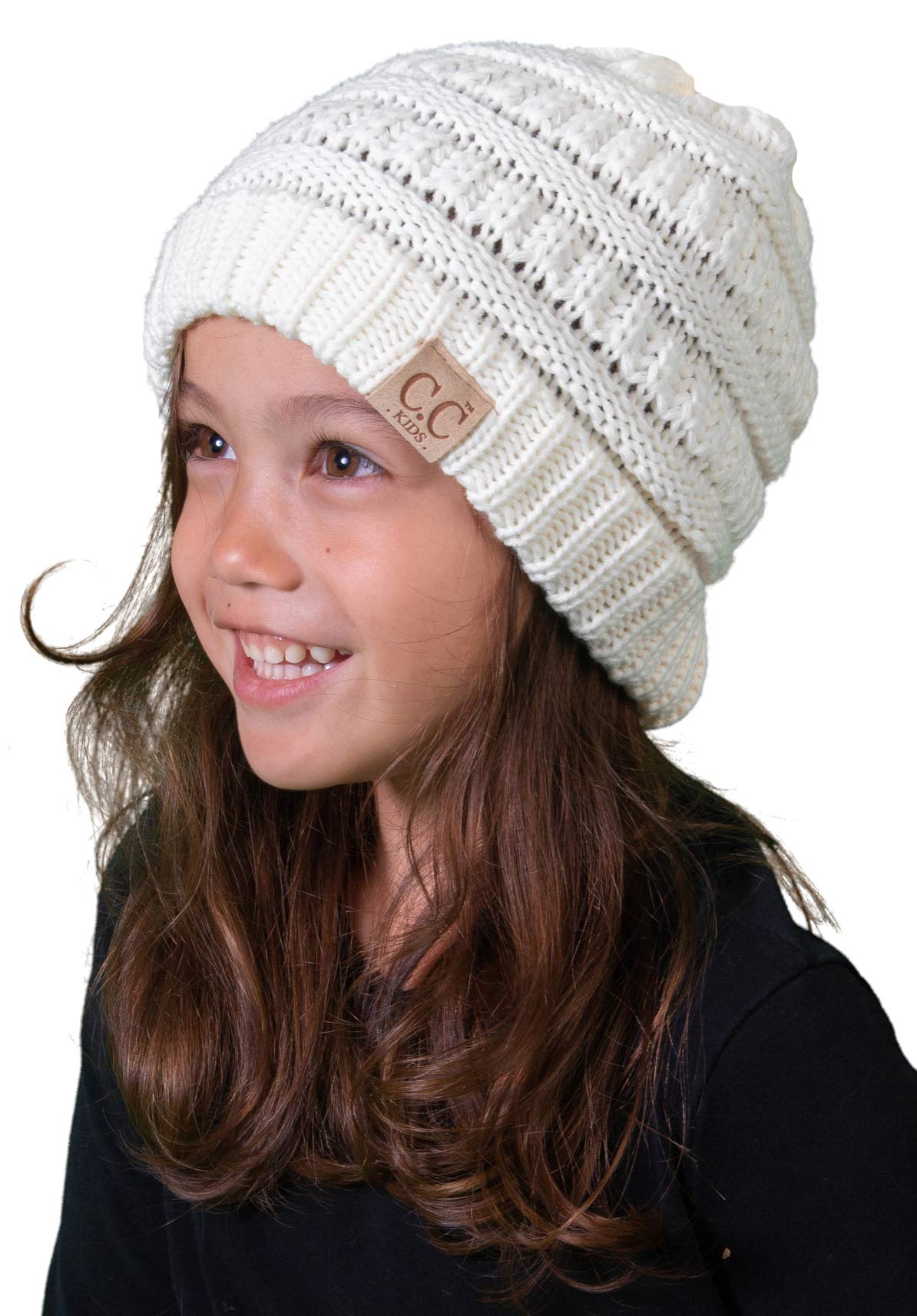 Funky Junque Kids Beanie (NO POM) - Ivory