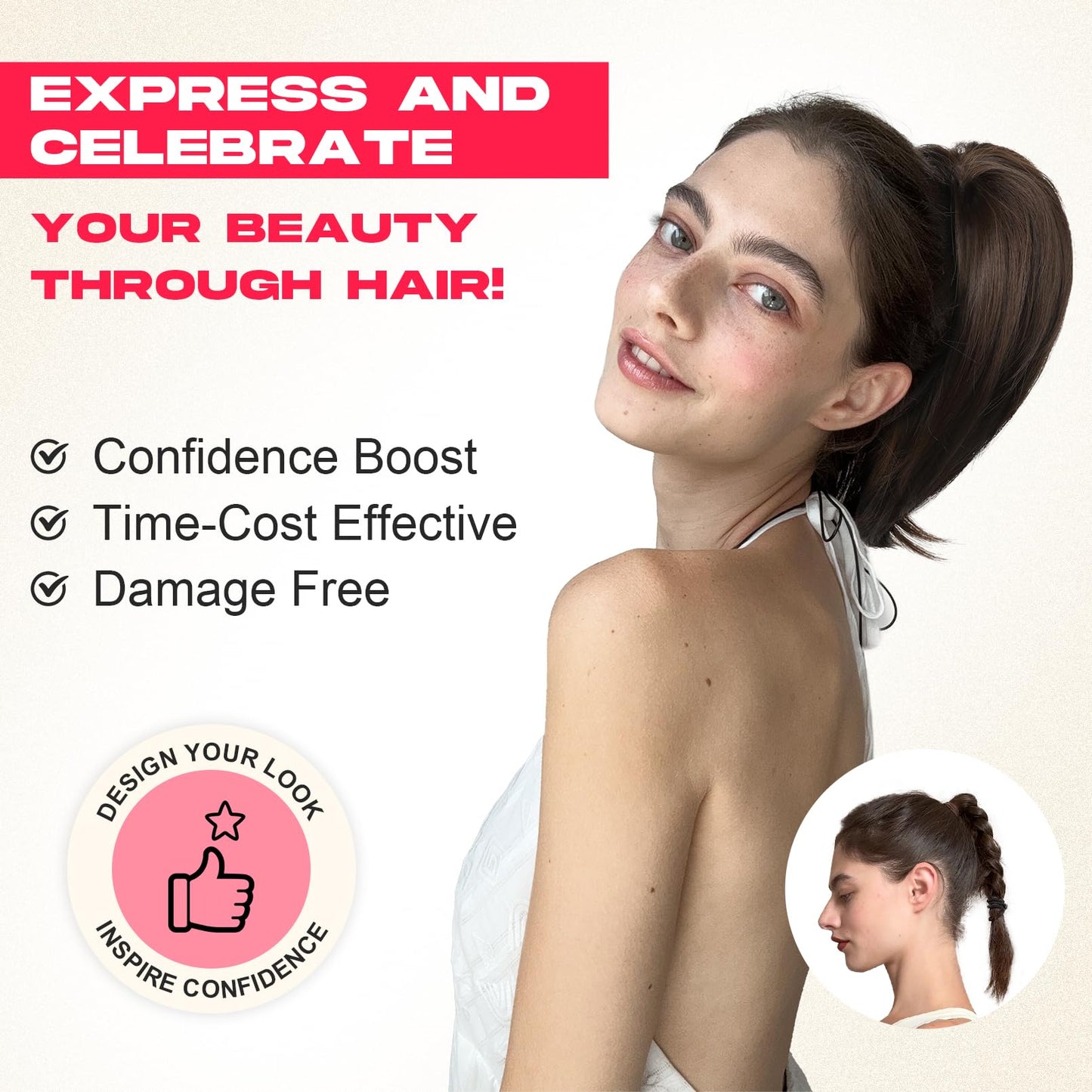 NTYNTY Ponytail Extension, 10" Short Claw Clip in Ponytail Hair Extensions Messy Bun Hair Piece Natural Soft Synthetic Straight Pony Tail Hair Pieces for Women - Black