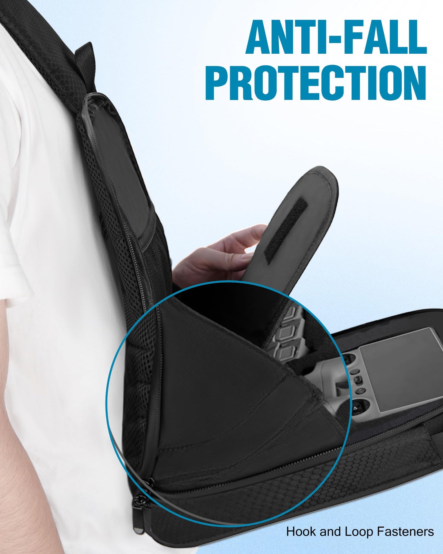 PEKREWS Mini 4 Pro Case, Waterproof Hard Carrying Case, Portable Travel Drone Sling Backpack, Crossbody Bag Compatible with DJI Mini 4 Pro, RC 2/ RC-N2 Controller, Fly More Combo and Accessories