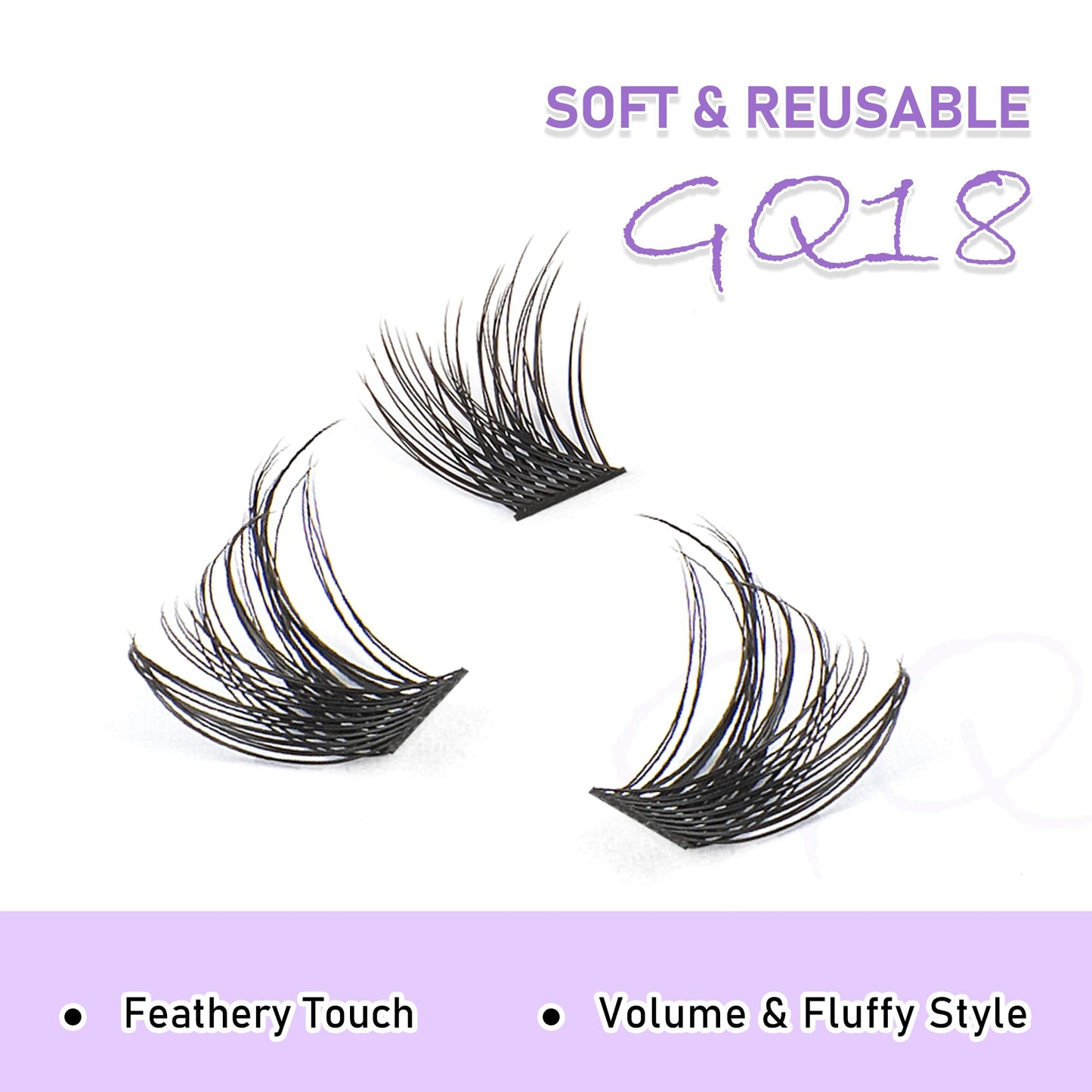 GAQQI Lash Clusters, DIY Eyelash Extension 168 Clusters Lashes C Curl, Mega Volume Individual Lashes 10-16mm Mix Length Fluffy Lash Extension (GQ18,C Curl,10-16mm)