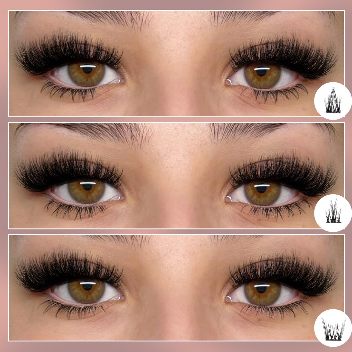 ZANLUFLY Natural Lower Lashes DIY Cluster Eyelash Extension - Wispy Bottom Lash Clusters 5-8MM, 3 Styles