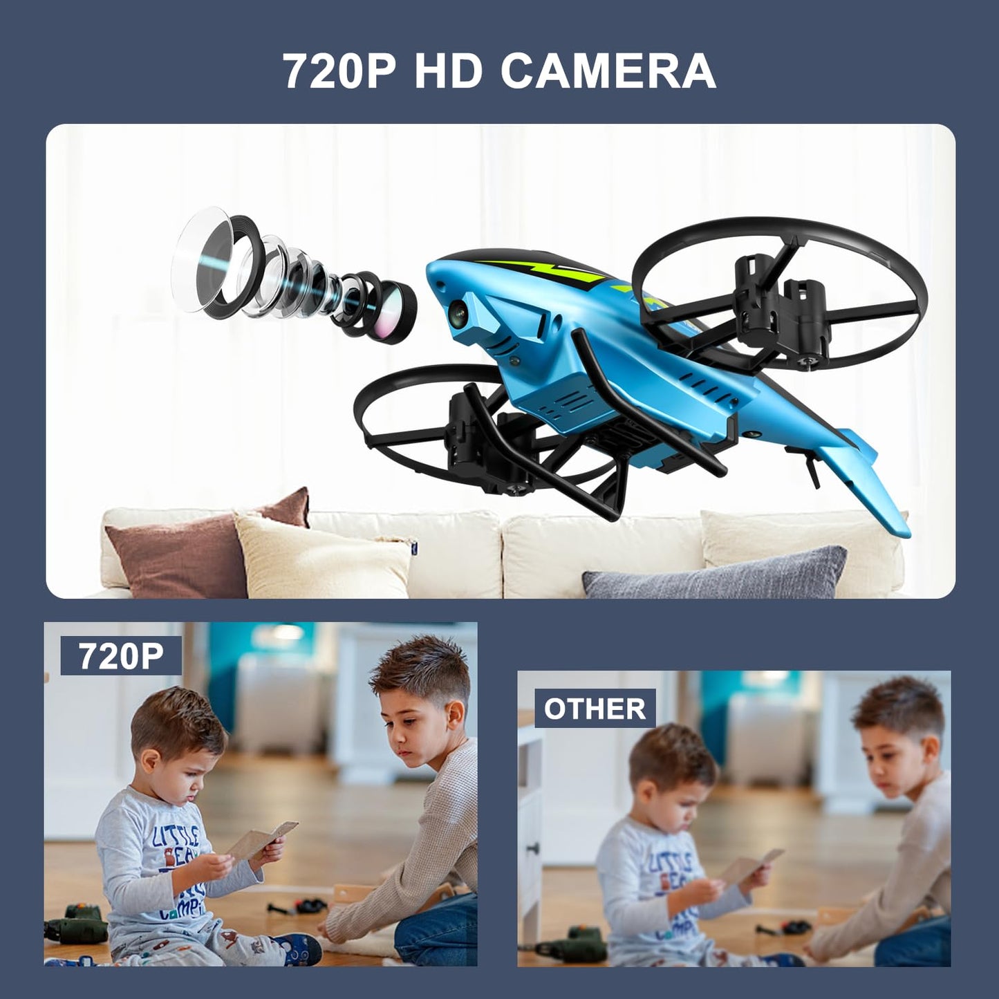 4DRC M3 Drone with 1080P HD Camera for Adults Kids Beginners,Remote Control Foldable quadcopters Helicopter Boys Toys/Gift,with Auto Hover, One Key Start,3D Flips