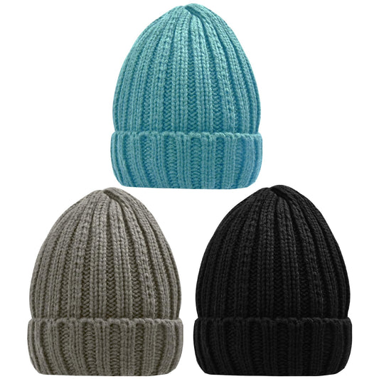 Rosoz Winter Hats for Women Warm Thick Soft Stretch Cable Knit Beanie Skully Cap for Cold Weather