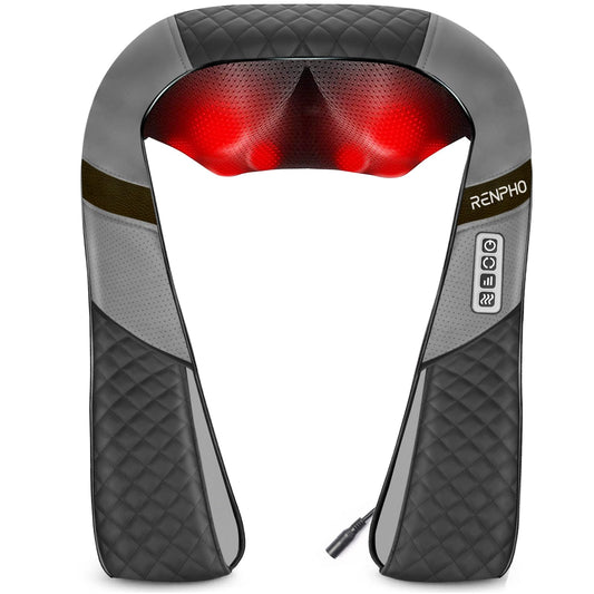 RENPHO Neck and Shoulder Massager with Heat [2025 Upgraded], Shiatsu Cervical and Back Massager, 3D Electric Deep Tissue Massage, True Relaxation for Neck and Shoulders, Birthday Gifts for Men