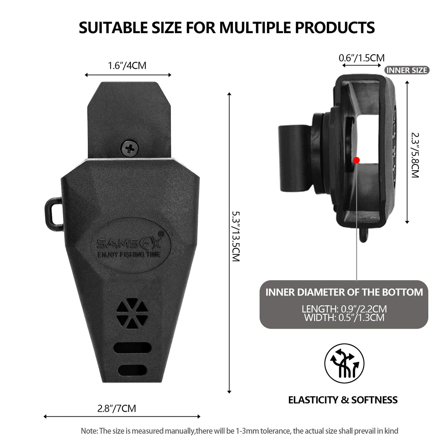 SAMSFX Aluminum Fishing Pliers Hook Remover Braid Line Cutter with Coiled Lanyard, Fly Fishing Knot Tying Tool & Retractors (Silver & Blue Handle, Split Ring Nose)