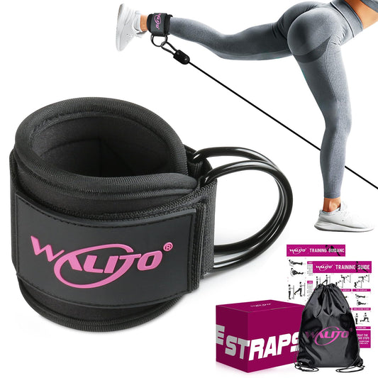 WALITO Gym Ankle Straps for Working Out - Glute Ankle Cuff Kickback Strap, Gym Cable Machine Accessories for Women Glute Leg Extensions, Hip Abductors & Lower Body Exercises Equipment
