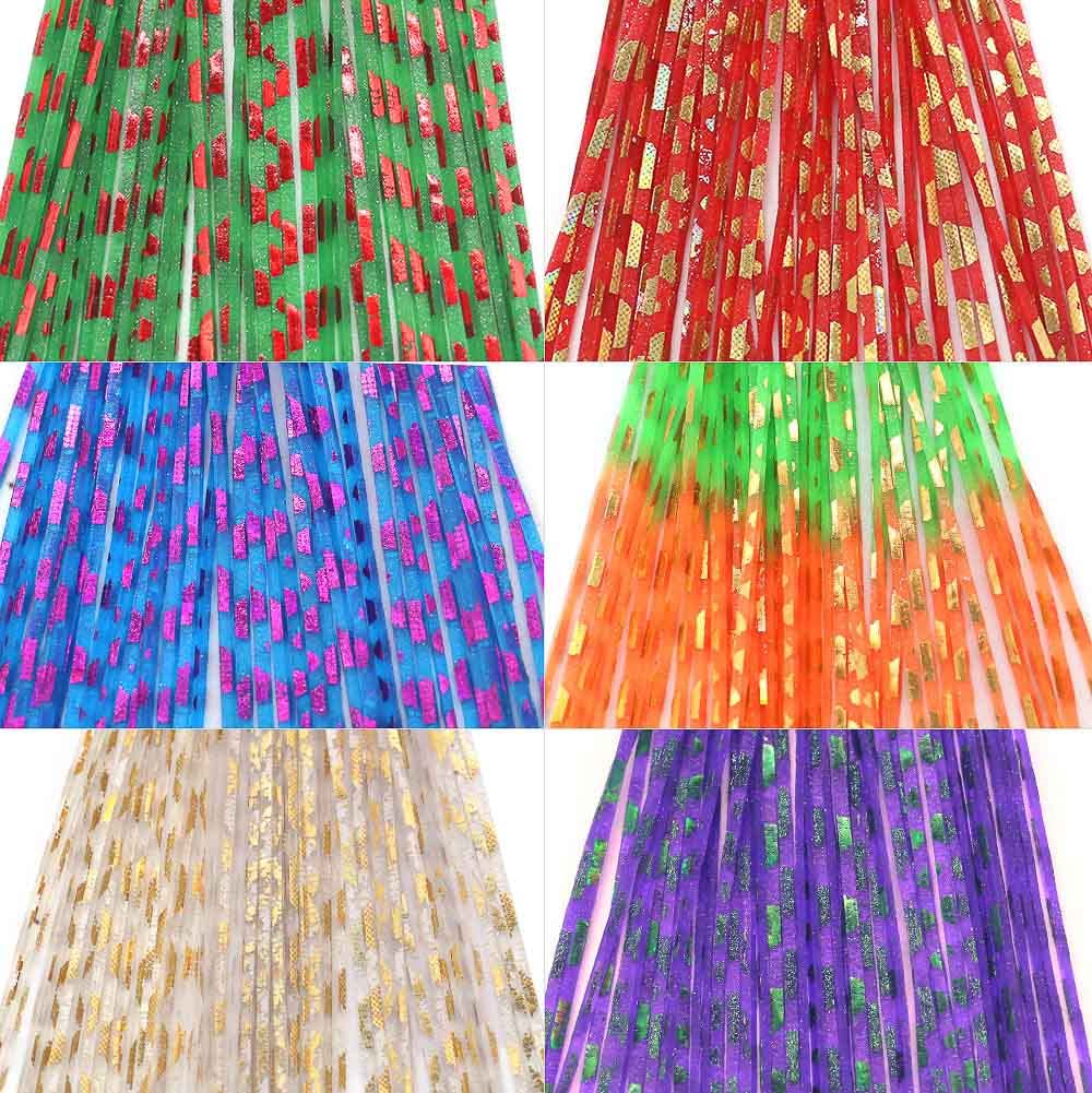 XFISHMAN Fly-Tying-Materials-Rubber-Legs-Silicone-Rubber-Skirt 12-24 Colors Fly Tying Supplies (Flash Rubber Legs 12 Colors kit)