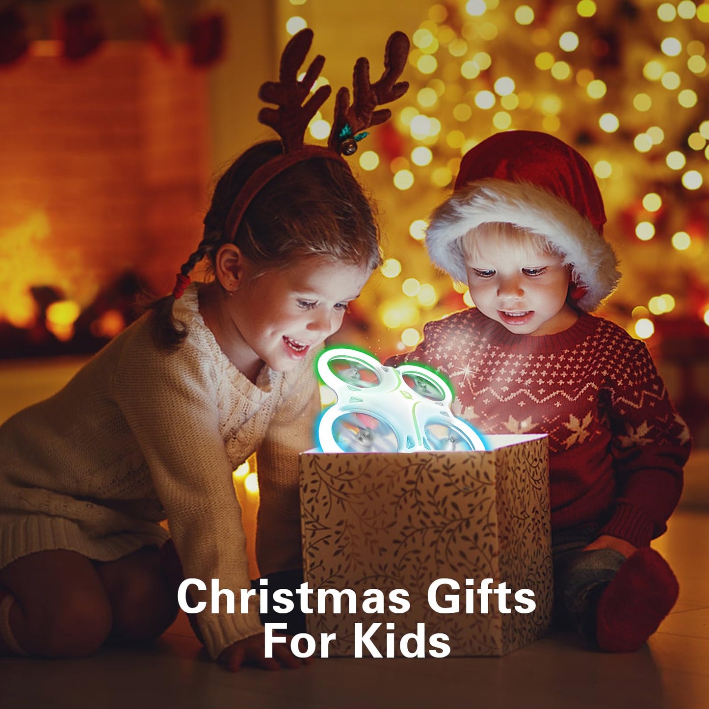 Drones for kids 8-12, Drone for Kid and Beginner, Drone with Led Light, Small Indoor Rc Drone with 360 Flip, 2 Batteries, One Key Take Off Landing, Kids Flying Toy Gift for Boy and Girl