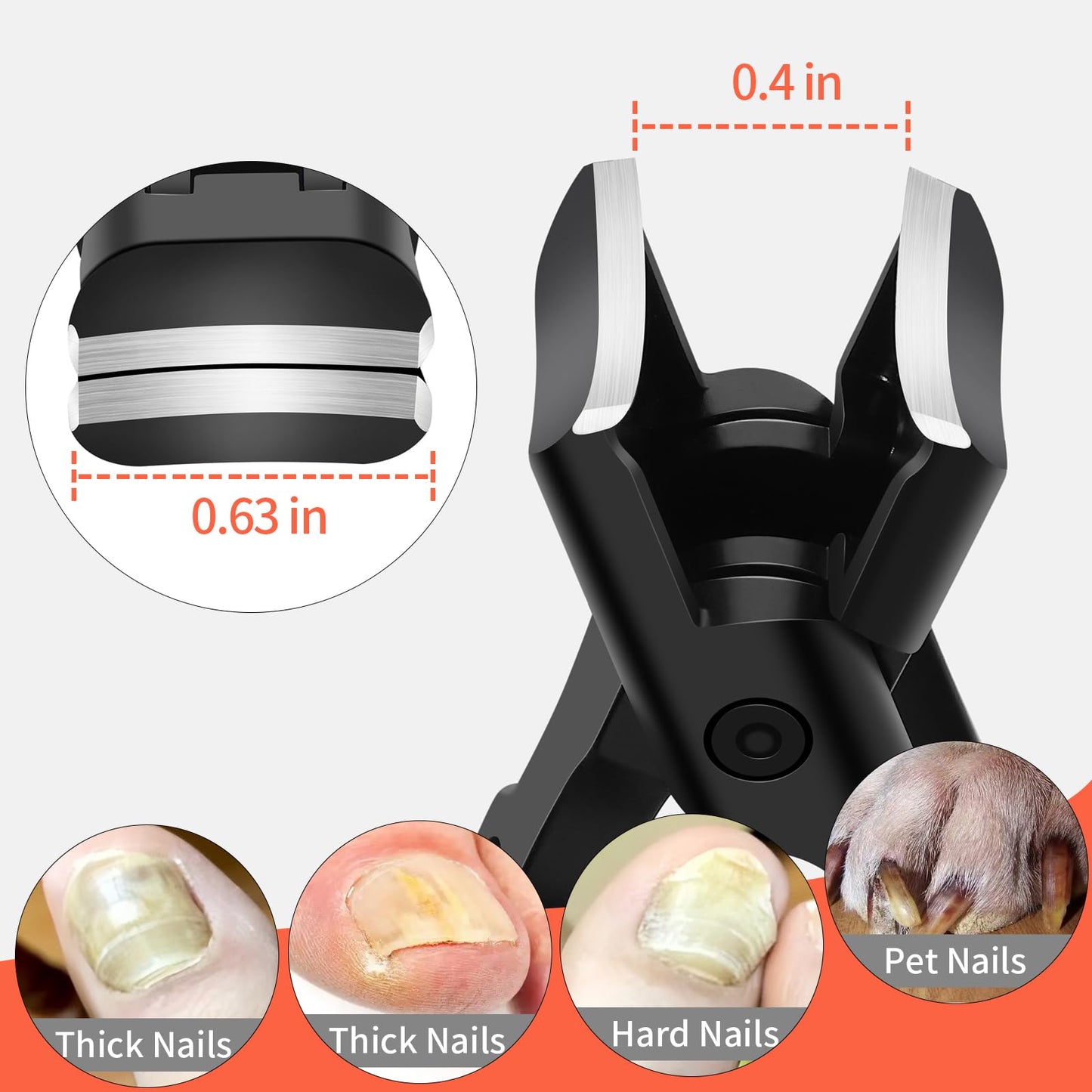 kelongn Nail Clippers for Men Toenail Clippers and Fingernail Clipper Toe Nail Clippers for Women Nail Clipper with Long Handle Wide Jaw